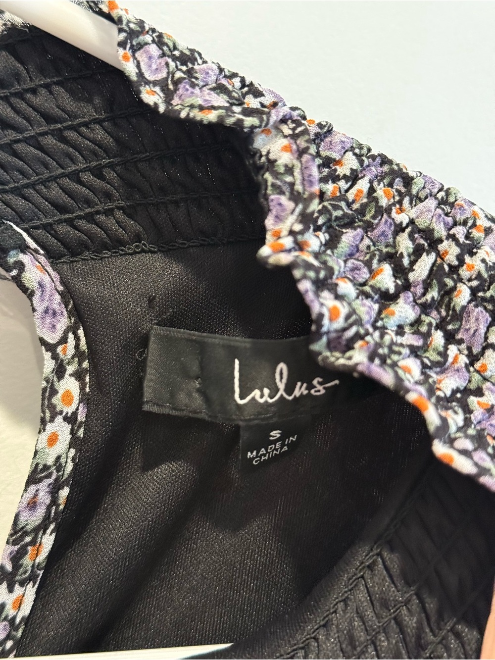 Lulus Evalina Black Floral Print Mock Neck Midi Dress Size Small - Picture 6 of 7